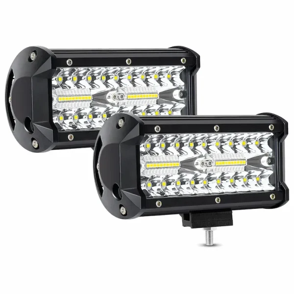 LED pracovné svetlá 120W – set 2 kusy, 8D optika, 17 cm