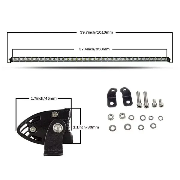 180W LED jednoradová rampa 95 cm – combo osvetlenie, IP67, 12–24V