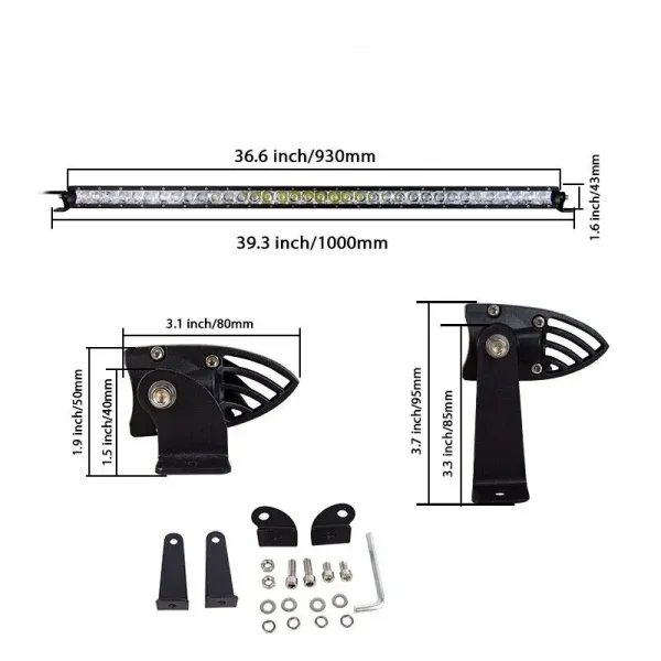 180W Super Slim pracovné LED svetlo 93 cm – combo osvetlenie, IP67, 12–24V