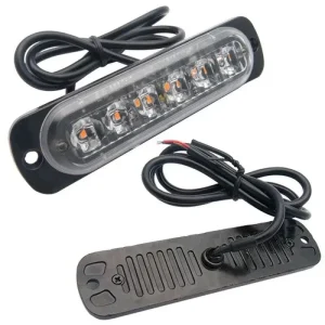 LED set 2× výstražných svetiel 18W – oranžové, 12–24 V, IP65, kompaktné rozmery