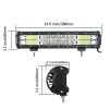 216W LED svetelná trojradová pracovná rampa 38cm