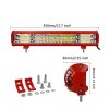252W LED 7D svetelná trojradová pracovná rampa 45cm RED