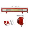 288W LED 7D svetelná pracovná rampa 52cm, COMBO (diaľkové svetlo / rozptylové svetlo) RED