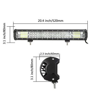 288W LED svetelná pracovná rampa 52cm, COMBO (diaľkové svetlo / rozptylové svetlo)