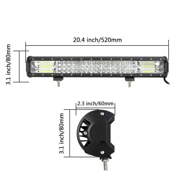 LED SET 288W rampa, držiak pod ŠPZ, inštalačné káble