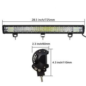 396W LED svetelná pracovná rampa 73cm, COMBO (diaľkové svetlo / rozptylové svetlo)