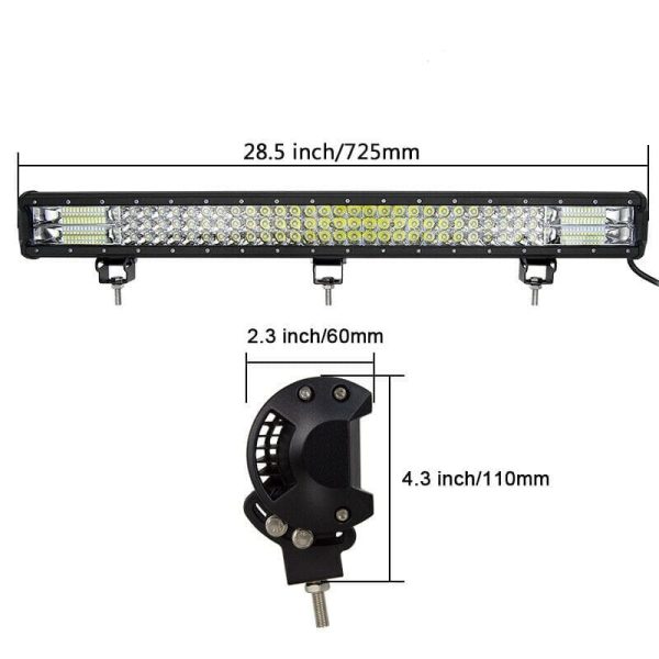 396W LED svetelná pracovná rampa 73cm, COMBO (diaľkové svetlo / rozptylové svetlo)