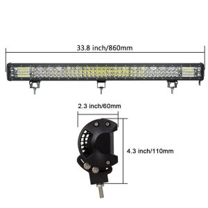 468W LED svetelná pracovná rampa 86cm, COMBO (diaľkové svetlo / rozptylové svetlo)