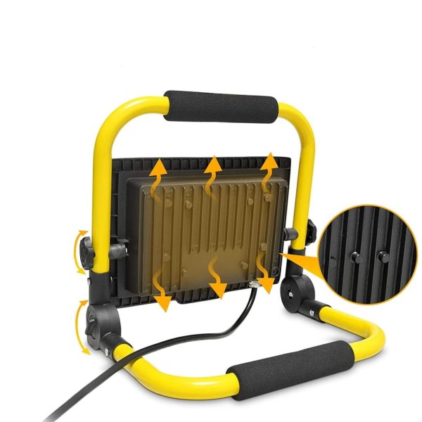 LED 50W prenosný reflektor so stojanom 230V