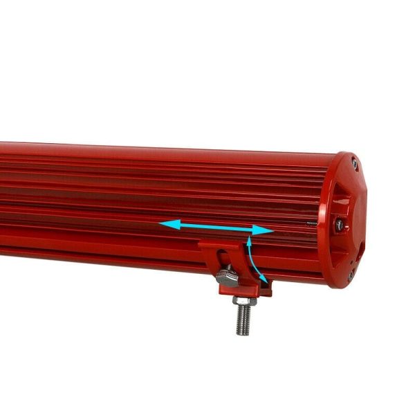 LED 7D svetelná trojradová pracovná rampa RED