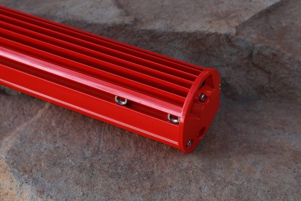 LED 7D svetelná trojradová pracovná rampa RED