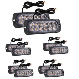 LED SET 10x výstražné svetlá 36W 12/24V
