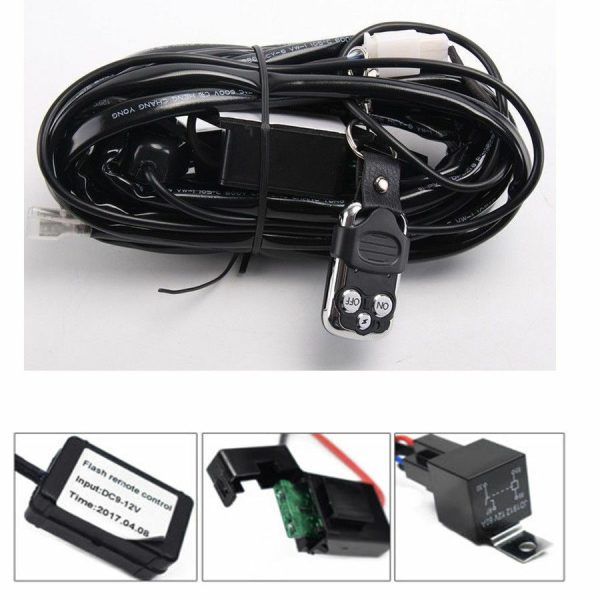 Inštalačný set diaľkové 30A káble 12V pre LED svetelnú rampu, LED svetlá
