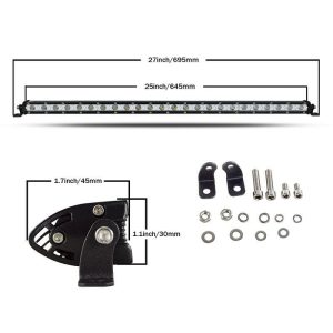 120W LED svetelná jednoradová pracovná rampa 65cm