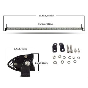 150W LED svetelná jednoradová pracovná rampa 80cm