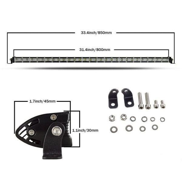150W LED svetelná jednoradová pracovná rampa 80cm