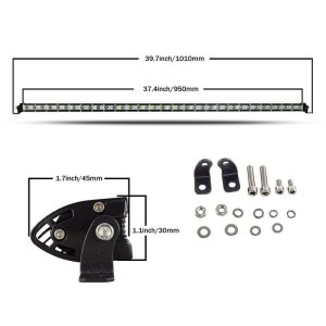 180W LED svetelná jednoradová pracovná rampa 95cm, COMBO (diaľkové svetlo / rozptylové svetlo)