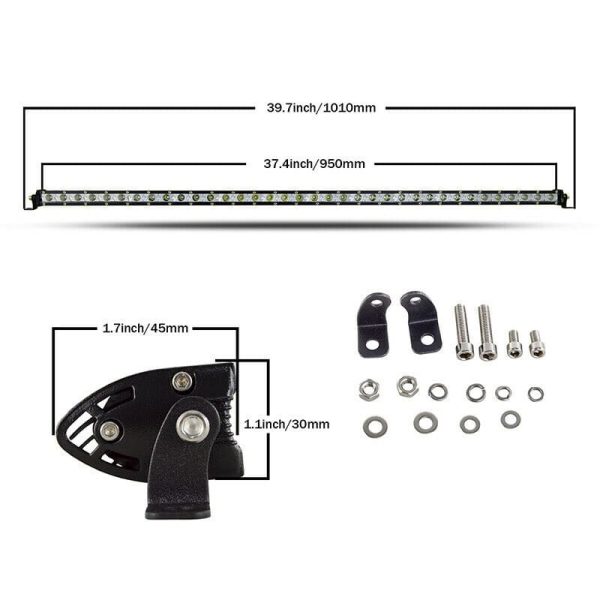 180W LED svetelná jednoradová pracovná rampa 95cm, COMBO (diaľkové svetlo / rozptylové svetlo)
