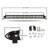 60W LED svetelná jednoradová pracovná rampa 33cm