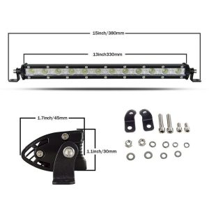60W LED svetelná jednoradová pracovná rampa 33cm