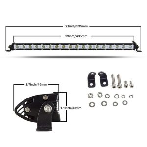 90W LED svetelná jednoradová pracovná rampa 49cm