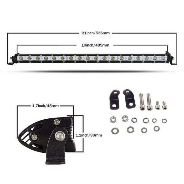 90W LED svetelná jednoradová pracovná rampa 49cm