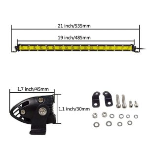 90W LED jednoradová rampa 49cm Yellow