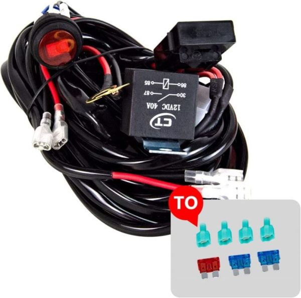 Inštalačný set 40A káble 12V pre dve LED svetlá