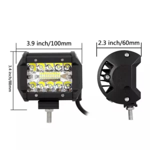 60W pracovné svetlá set 2 kusy 10cm 8D