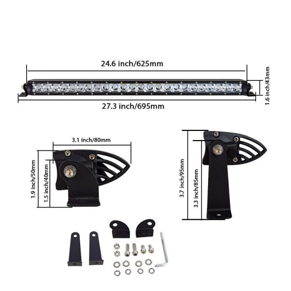 120W Super slim pracovné LED svetlo 63cm