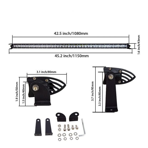 210W Super slim pracovné LED svetlo 101cm - Image 2