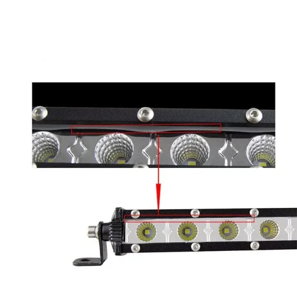30W LED jednoradová rampa 17 cm – combo osvetlenie, IP67, 12–24V
