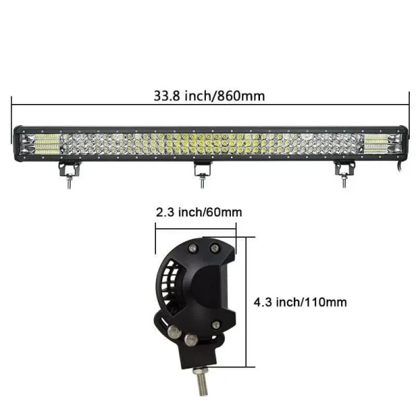 468W LED trojradová rampa 86 cm 7D – combo osvetlenie, IP67, 12/24 V