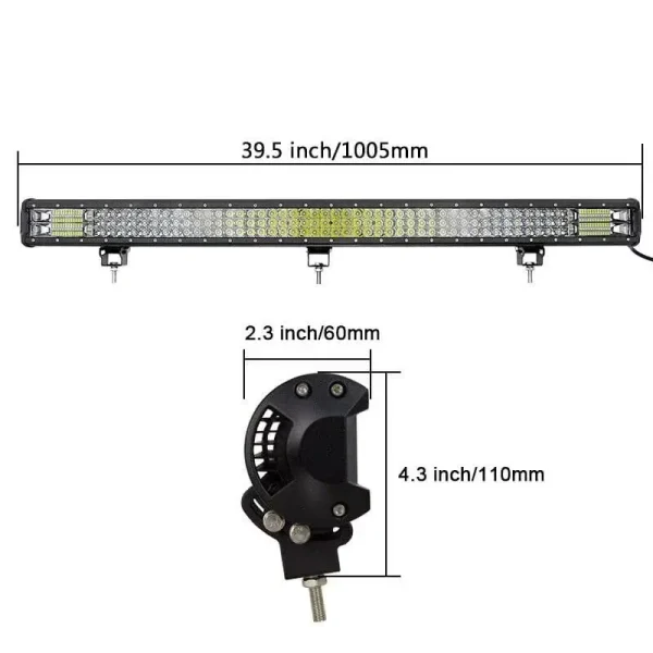 540W LED trojradová rampa 100 cm 7D – combo osvetlenie, IP67, 10–30 V