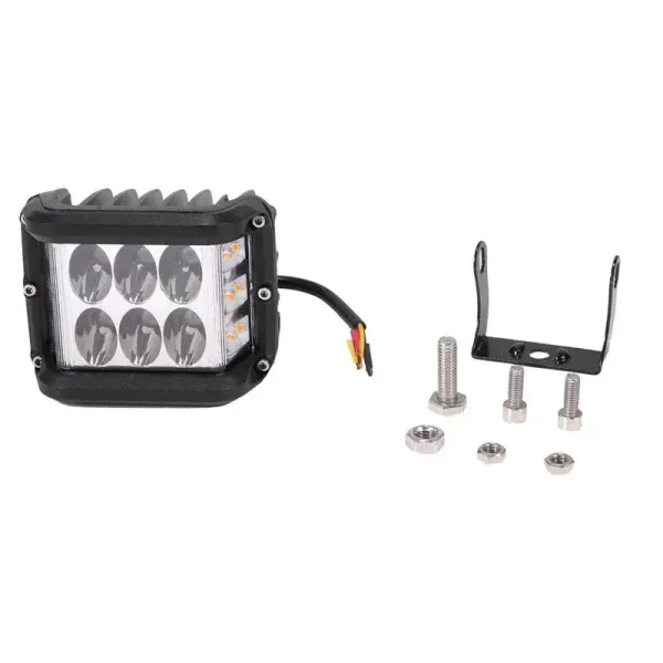 LED set 2× výstražných svetiel 60W – oranžové, 12–24V, IP67