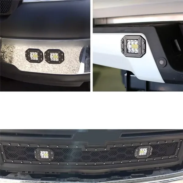 LED set 2×42W pracovné svetlá – štvorcové, 14 LED čipov, IP67, 10–30V