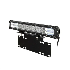 LED SET 288W rampa + pevný držiak pod ŠPZ a inštalačný set – combo 30°/60°, IP67
