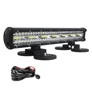 LED SET 480W rampa + magnety a inštalačné káble – combo 30°/60°, IP67, bez vŕtania